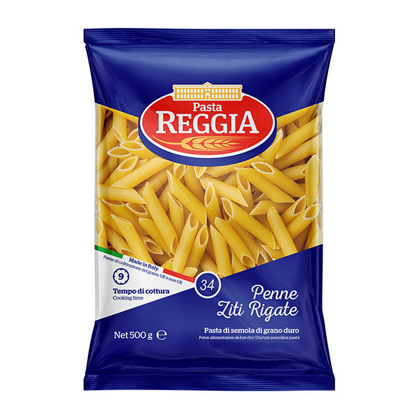 Reggia Italian Pasta Penne Ziti Rigate 500g*24 30034