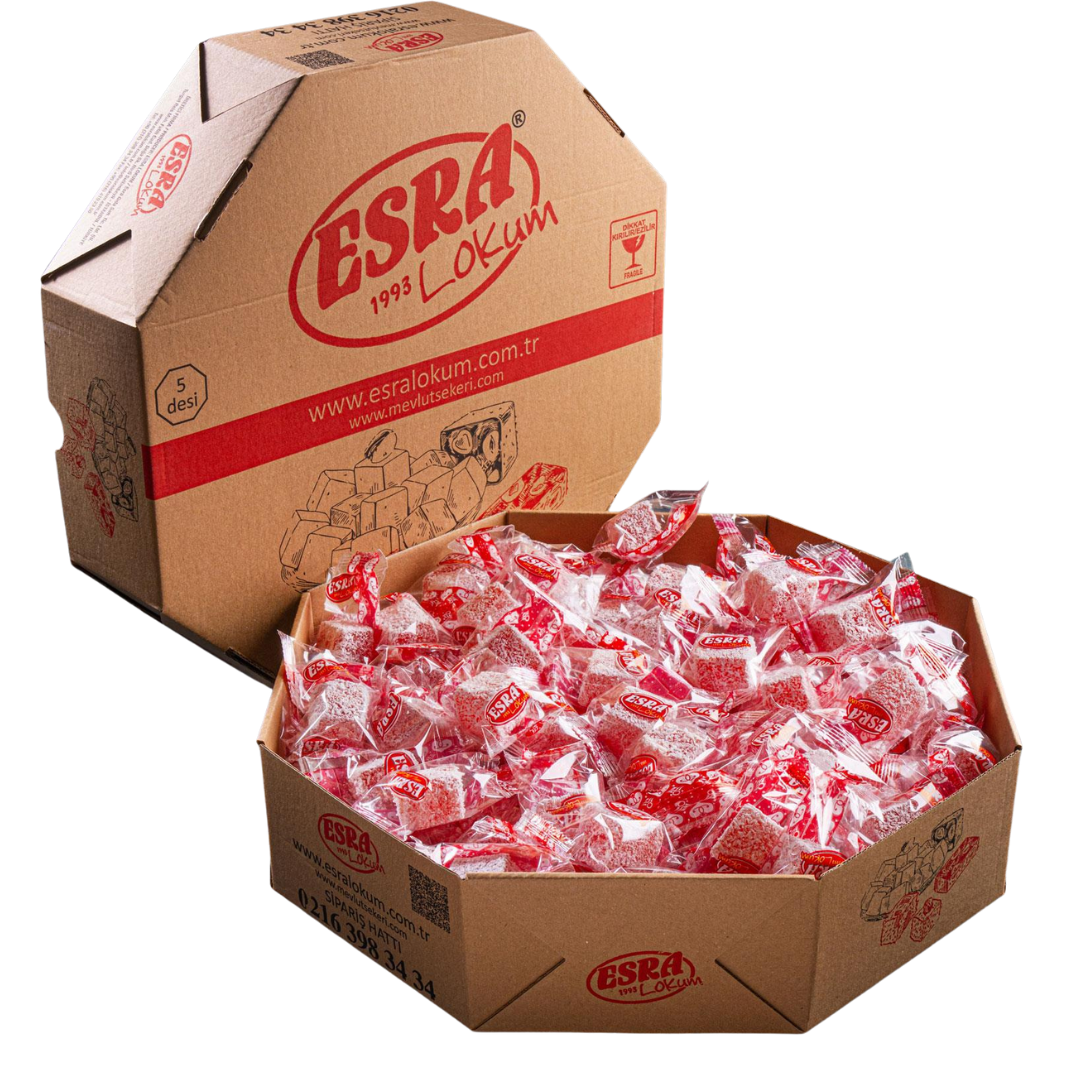 Esra Turkish Delight BULK Plain 4kg (150-160pcs)