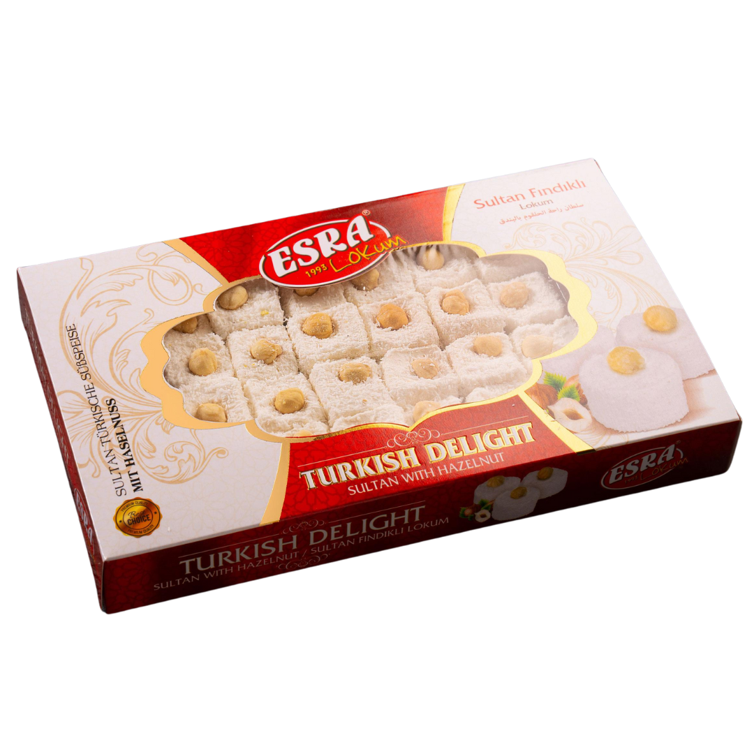 Esra Turkish Delight Sultan Hazelnut and Coconut 350g*12