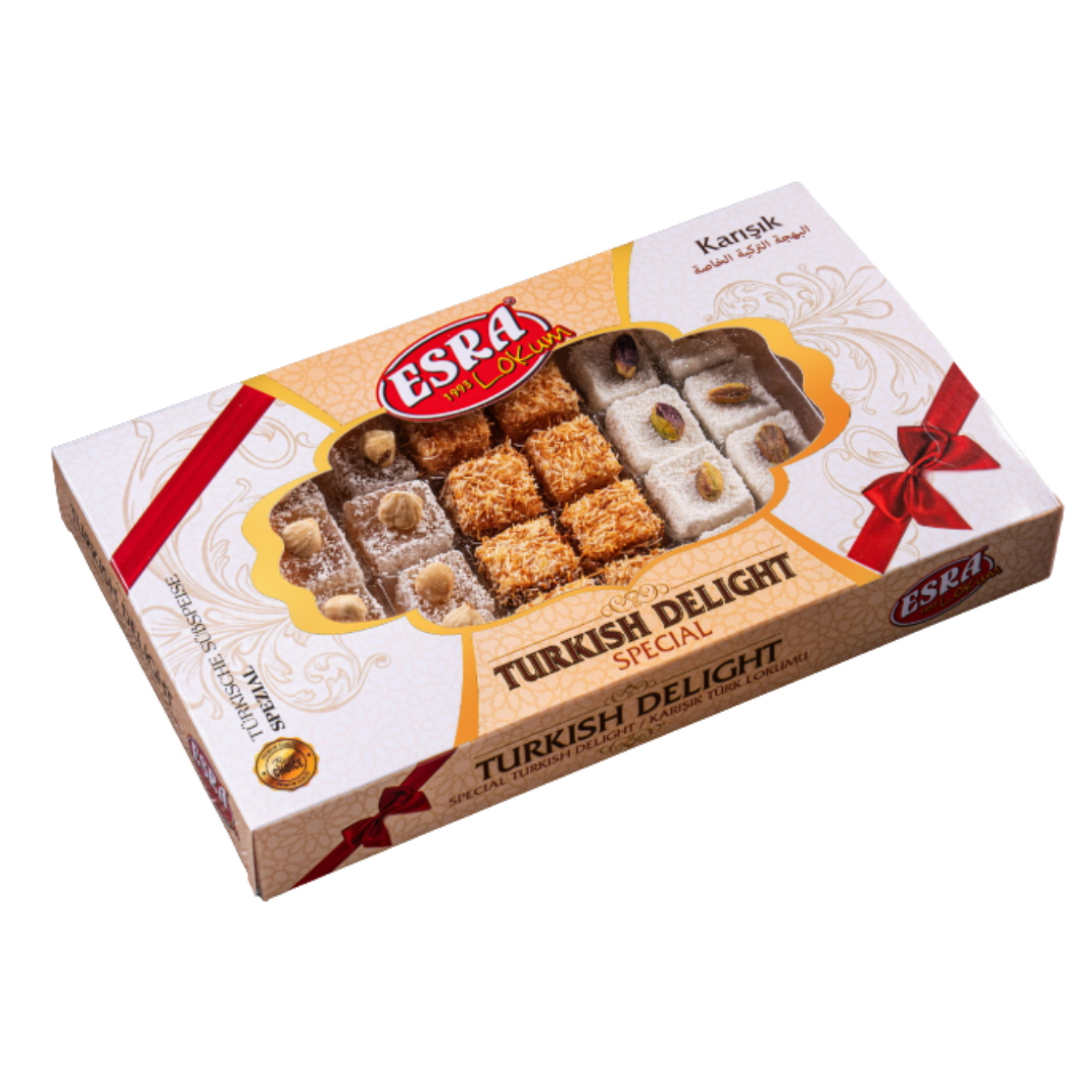 Esra Turkish Delight Mixed Nuts (Kadayifi, Pistachio, Hazelnut) 350g*12