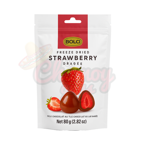 Bolci Freeze Dried Straw Milk Chocolate 80g*12