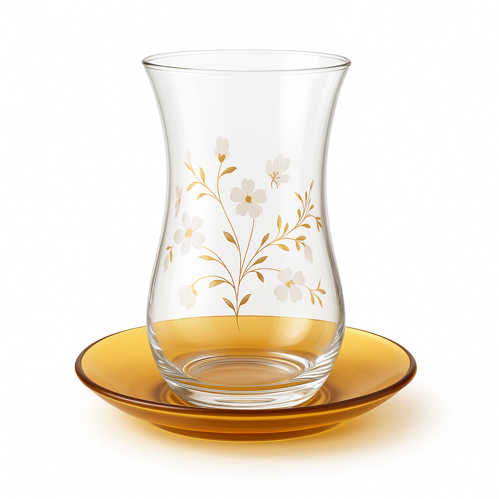 Lav Life White Turkish Tea Set 12pcs*6