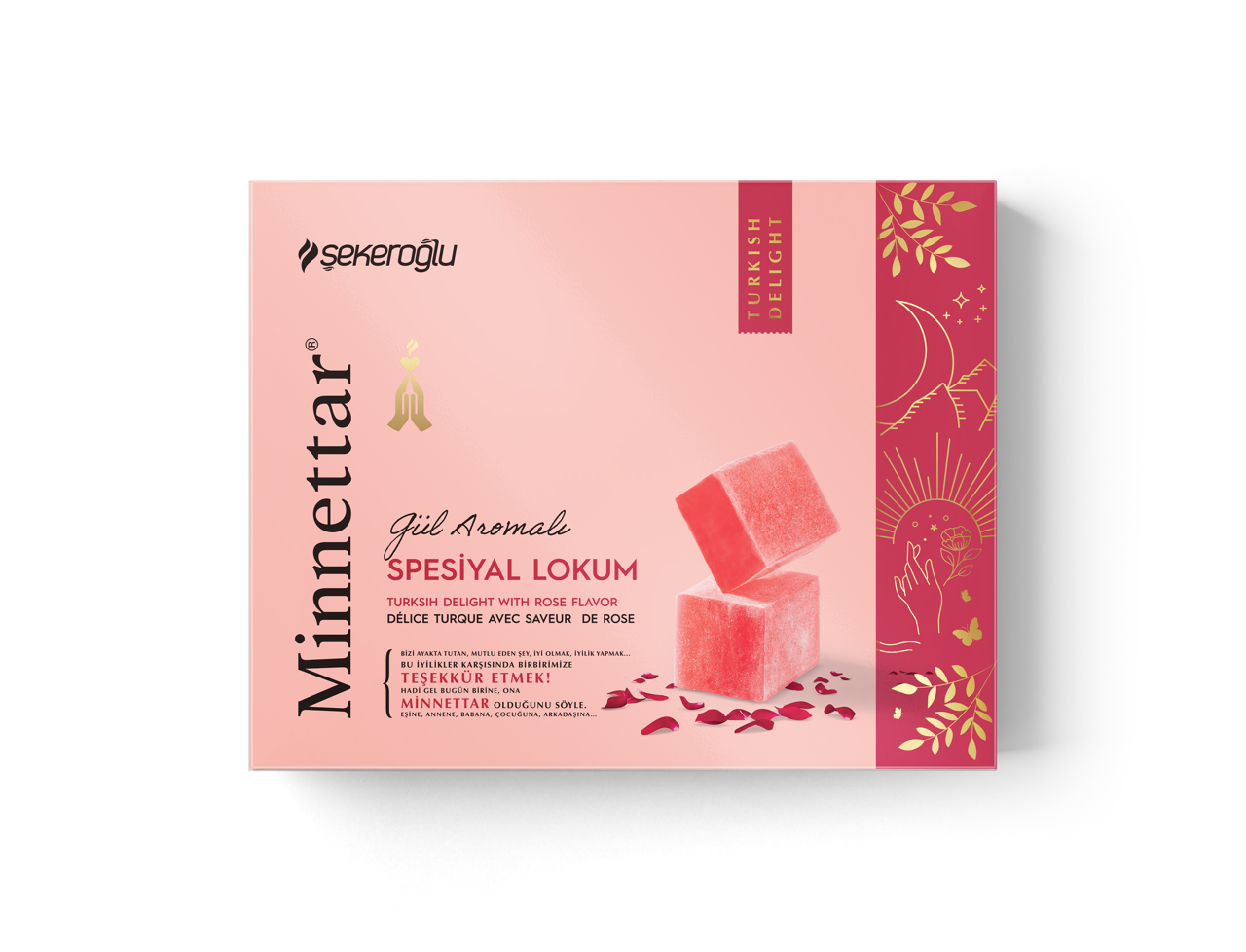 Sekeroglu Turkish Delight Rose 300g*12