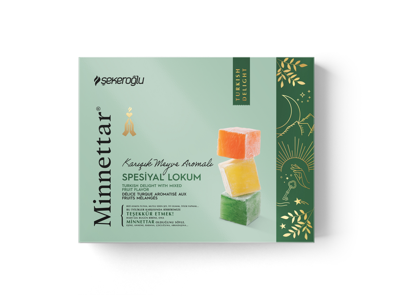 Sekeroglu Turkish Delight Mixed Fruit 300g*12